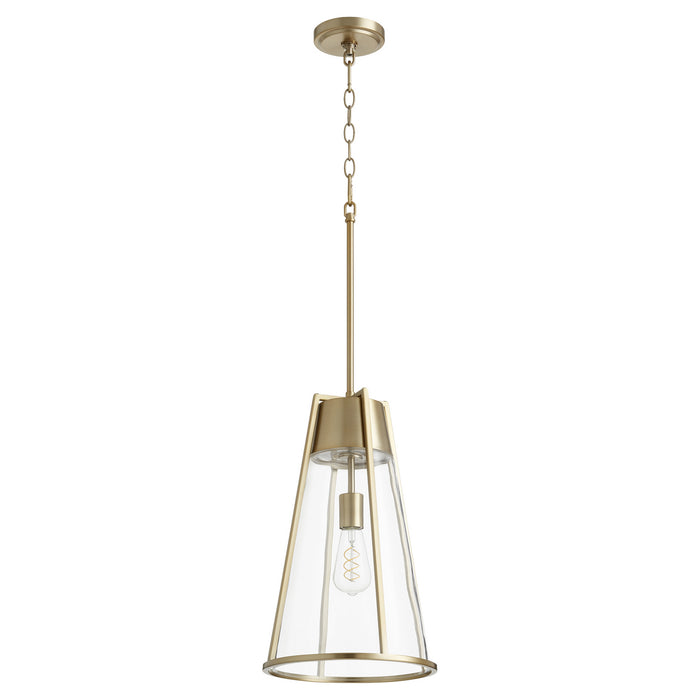 Quorum - 827-80 - One Light Pendant - Aged Brass w/ Clear