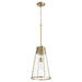Quorum - 827-80 - One Light Pendant - Aged Brass w/ Clear
