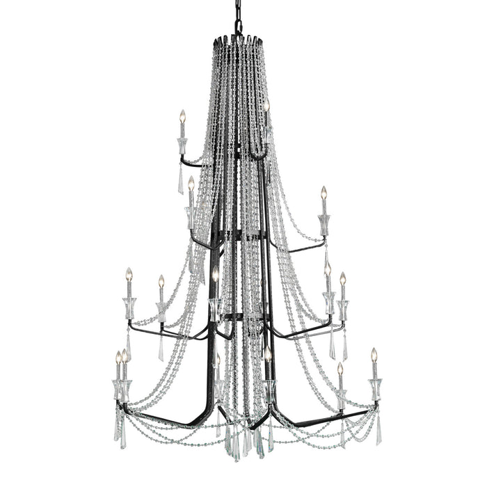 18 Light Chandelier from the Barcelona collection in Onyx finish
