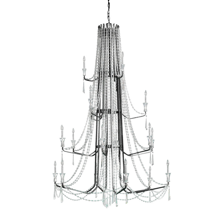18 Light Chandelier from the Barcelona collection in Onyx finish