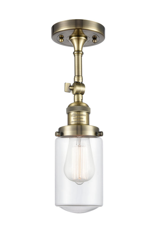 Innovations - 201F-AB-G312 - One Light Semi-Flush Mount - Franklin Restoration - Antique Brass