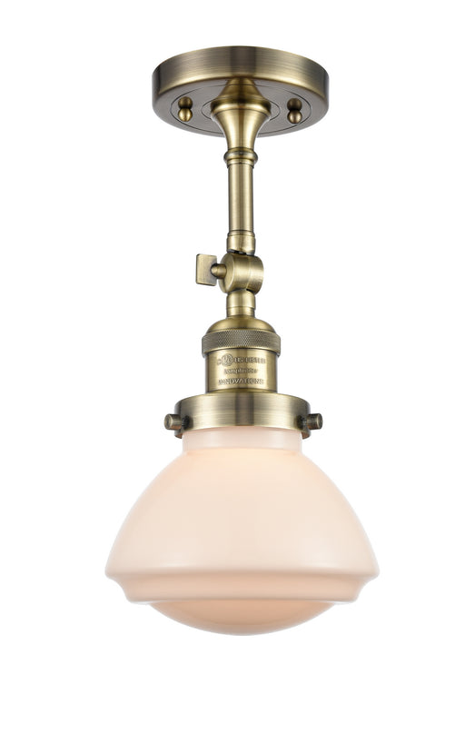 Innovations - 201F-AB-G321 - One Light Semi-Flush Mount - Franklin Restoration - Antique Brass