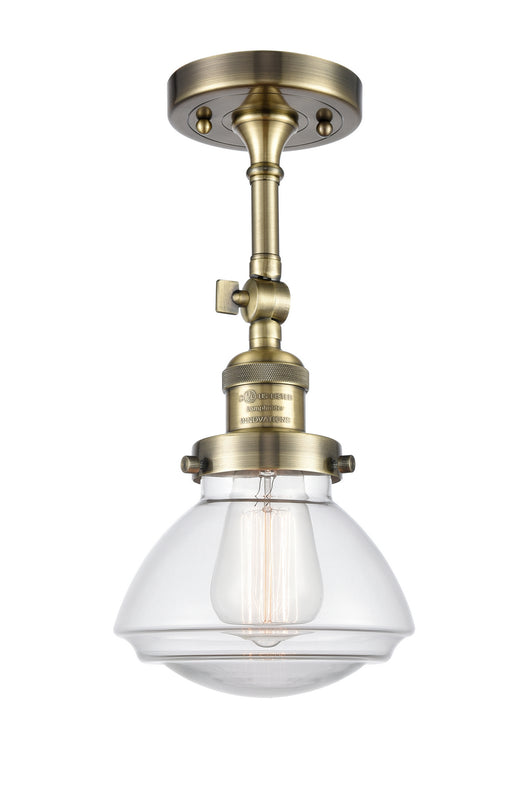 Innovations - 201F-AB-G322 - One Light Semi-Flush Mount - Franklin Restoration - Antique Brass