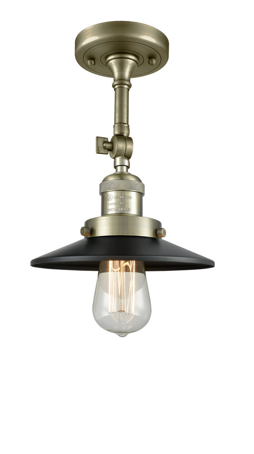Innovations - 201F-AB-M6-LED - LED Semi-Flush Mount - Franklin Restoration - Antique Brass
