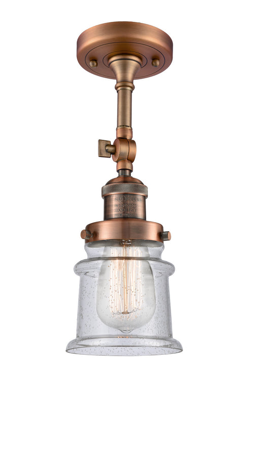Innovations - 201F-AC-G184S - One Light Semi-Flush Mount - Franklin Restoration - Antique Copper