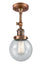 Innovations - 201F-AC-G204-6-LED - LED Semi-Flush Mount - Franklin Restoration - Antique Copper