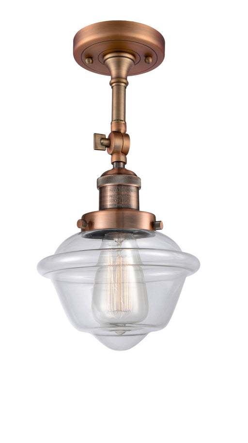 Innovations - 201F-AC-G532-LED - LED Semi-Flush Mount - Franklin Restoration - Antique Copper