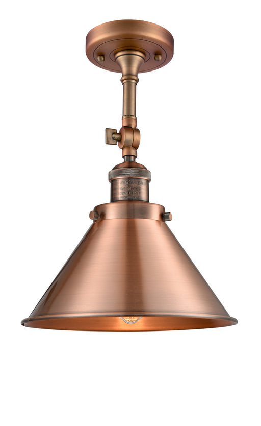 Innovations - 201F-AC-M10-AC - One Light Semi-Flush Mount - Franklin Restoration - Antique Copper