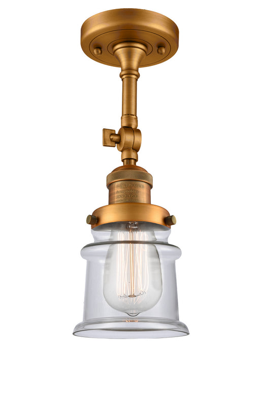 Innovations - 201F-BB-G182S - One Light Semi-Flush Mount - Franklin Restoration - Brushed Brass