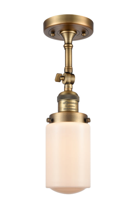 Innovations - 201F-BB-G311 - One Light Semi-Flush Mount - Franklin Restoration - Brushed Brass