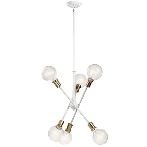 Kichler - 43095WH - Six Light Chandelier - Armstrong - White