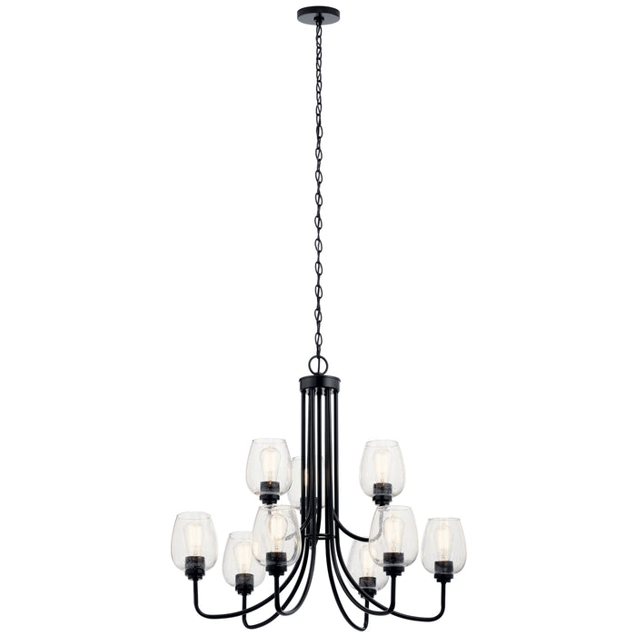 Kichler - 44378BKCS - Nine Light Chandelier - Valserrano - Black