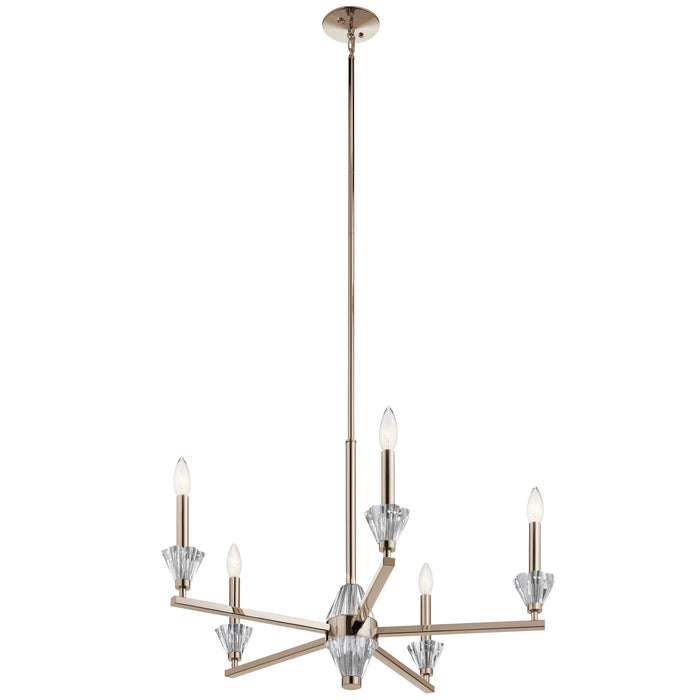 Kichler - 52001PN - Five Light Chandelier - Calyssa - Polished Nickel