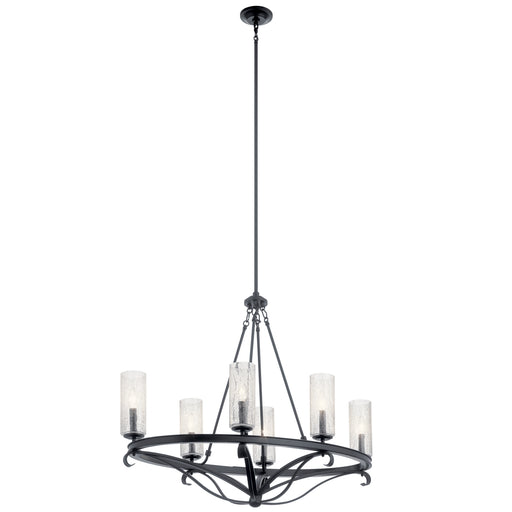 Kichler - 52010BK - Six Light Chandelier - Krysia - Black