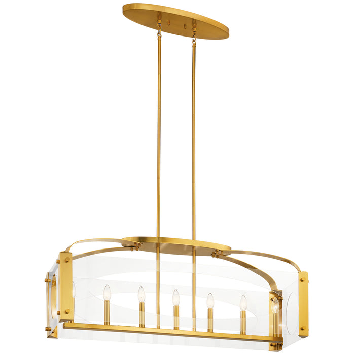 Kichler - 52023FXG - Seven Light Linear Chandelier - Pytel - Fox Gold
