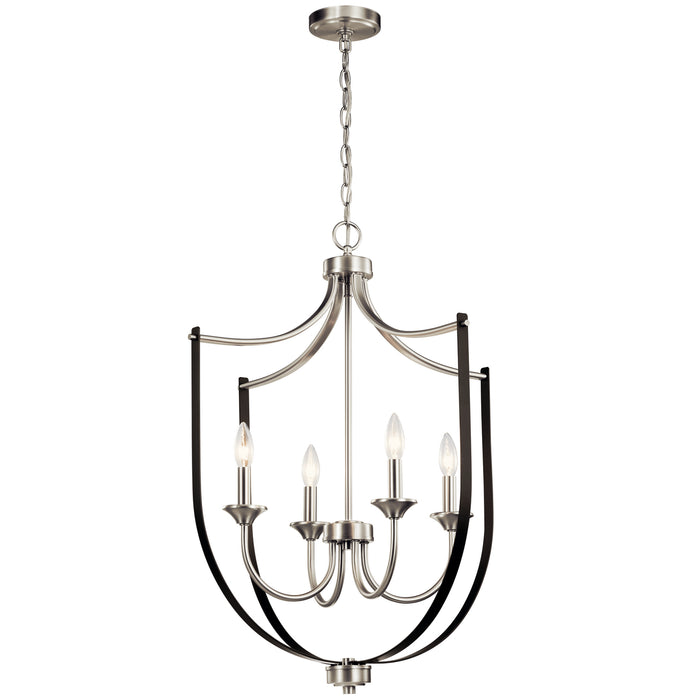 Kichler - 52279NI - Four Light Foyer Chandelier - Tula - Brushed Nickel