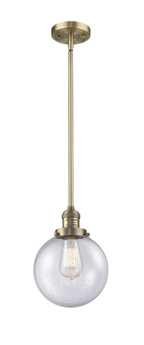 Innovations - 201S-BB-G204-8 - One Light Mini Pendant - Franklin Restoration - Brushed Brass