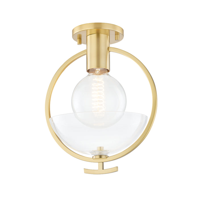 Mitzi - H387601-AGB - One Light Semi Flush Mount - Ringo