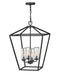 Hinkley - 2567MB - Four Light Outdoor Lantern - Alford Place - Museum Black