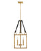 Hinkley - 34204HBR - Three Light Chandelier - Monroe - Heritage Brass