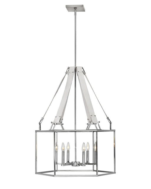 Hinkley - 34206PNI - Six Light Chandelier - Monroe - Polished Nickel