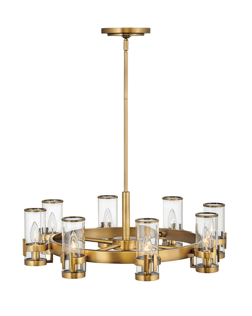 Hinkley - 38106HB - Eight Light Chandelier - Reeve - Heritage Brass