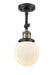 Innovations - 201F-BAB-G201-6-LED - LED Semi-Flush Mount - Franklin Restoration - Black Antique Brass