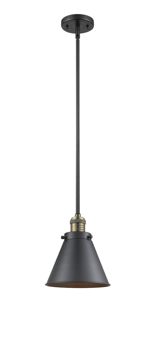 Innovations - 201S-BAB-M13-BK-LED - LED Mini Pendant - Franklin Restoration - Black Antique Brass