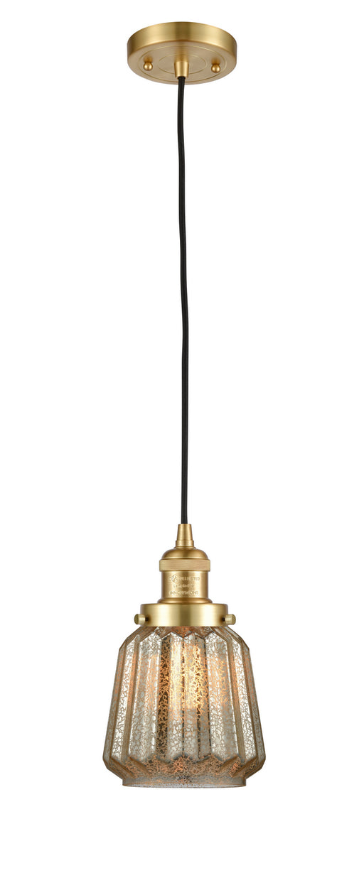 Innovations - 201C-SG-G146 - One Light Mini Pendant - Franklin Restoration - Satin Gold