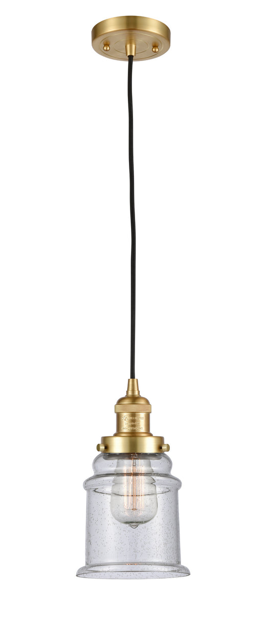 Innovations - 201C-SG-G184 - One Light Mini Pendant - Franklin Restoration - Satin Gold