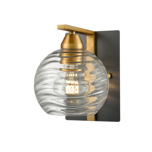 DVI Lighting - DVP40401BR+GR-RPG - One Light Wall Sconce - Tropea - Brass/Graphite w/ Ripple Glass