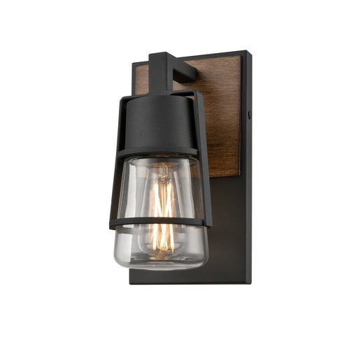 DVI Lighting - DVP44471BK+IW-CL - One Light Wall Sconce - Lake of the Woods Outdoor - Black/Ironwood On Metal w/ Clear Glass