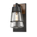 DVI Lighting - DVP44472BK+IW-CL - One Light Wall Sconce - Lake of the Woods Outdoor - Black/Ironwood On Metal w/ Clear Glass