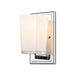 DVI Lighting - DVP47901CH-SSOP - One Light Wall Sconce - Riverside - Chrome w/ Silk Screen Opal Glass
