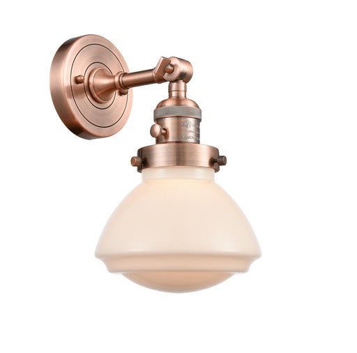 Innovations - 203SW-AC-G321 - One Light Wall Sconce - Franklin Restoration - Antique Copper