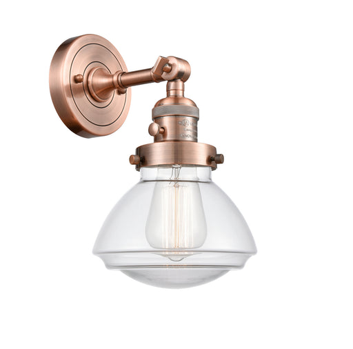 Innovations - 203SW-AC-G322 - One Light Wall Sconce - Franklin Restoration - Antique Copper