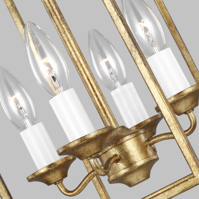 Four Light Pendant from the BANTRY HOUSE collection in Antique Gild finish