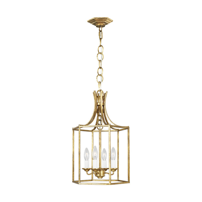 Generation Lighting - AC1004ADB - Four Light Pendant - BANTRY HOUSE - Antique Gild