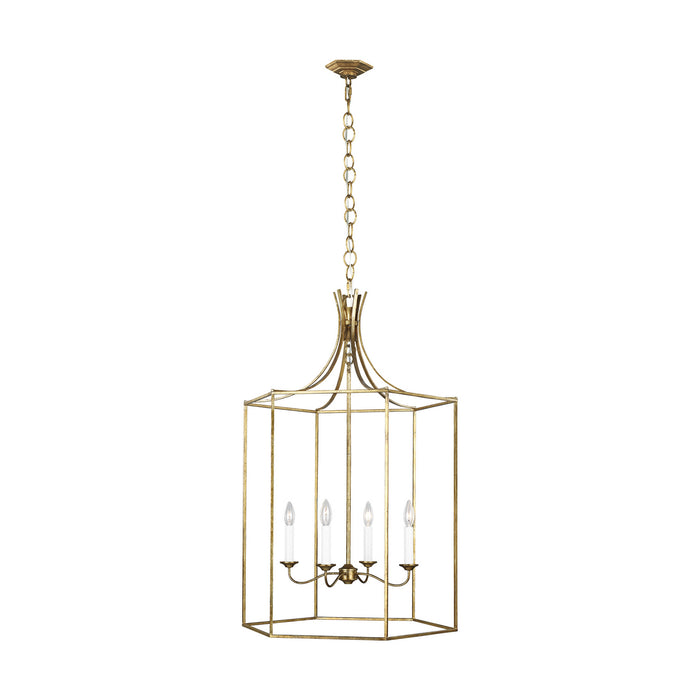 Generation Lighting - AC1024ADB - Four Light Pendant - BANTRY HOUSE - Antique Gild