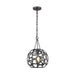 Generation Lighting - AP1051MBK - One Light Pendant - Feccetta - Midnight Black