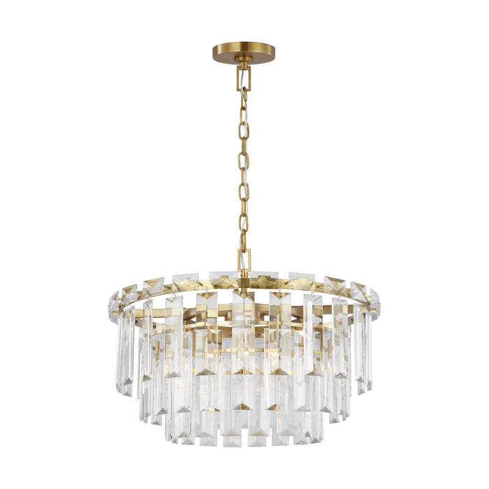Ten Light Chandelier from the ARDEN collection in Burnished Brass finish