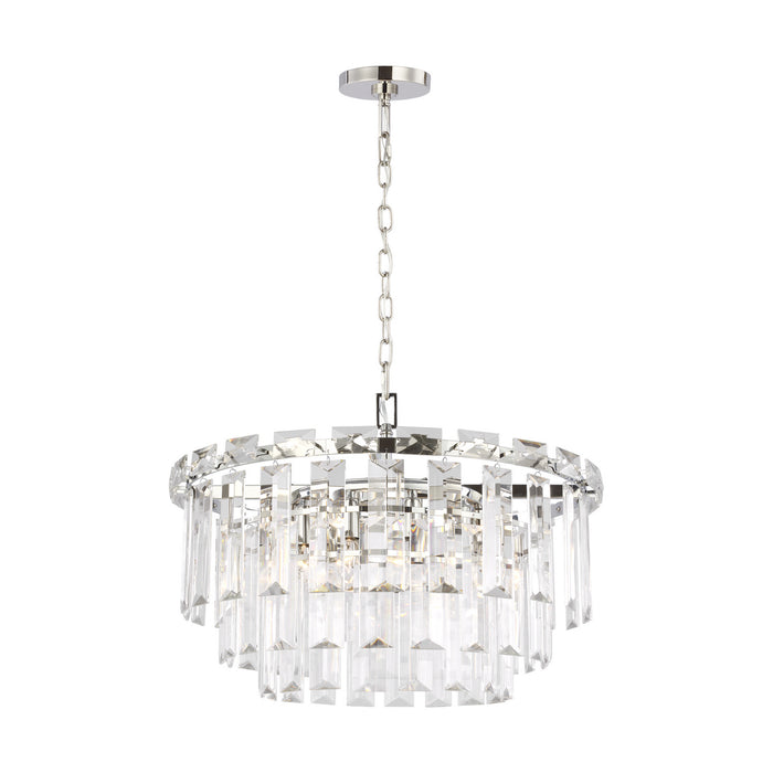 Ten Light Chandelier from the ARDEN collection in Polished Nickel finish