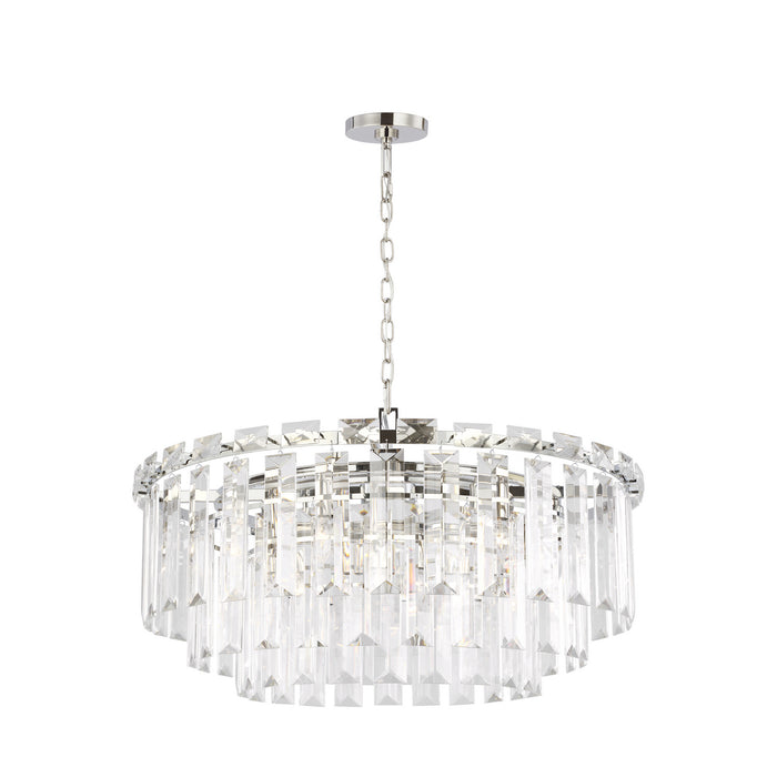 16 Light Chandelier from the ARDEN collection in Polished Nickel finish