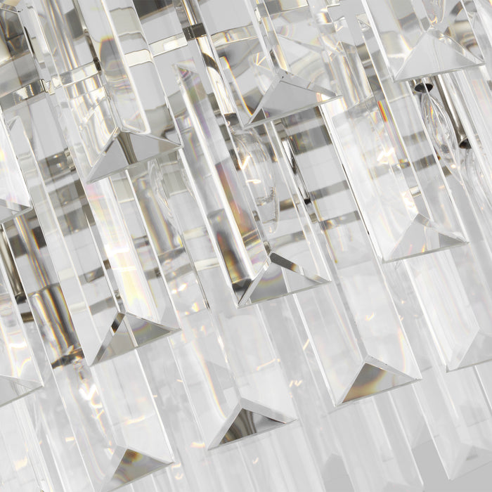 16 Light Chandelier from the ARDEN collection in Polished Nickel finish
