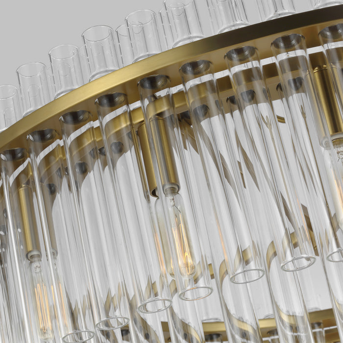 16 Light Chandelier from the BECKETT collection in Burnished Brass finish