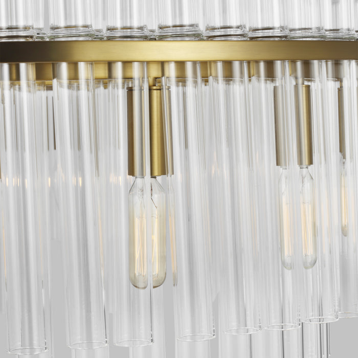 16 Light Chandelier from the BECKETT collection in Burnished Brass finish