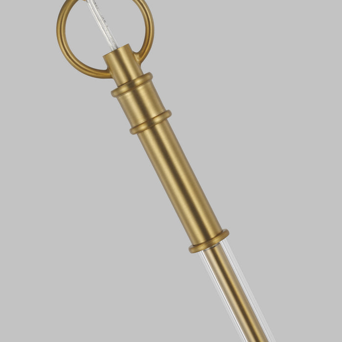 Five Light Chandelier from the HANOVER collection in Burnished Brass finish