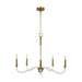 Generation Lighting - CC1315BBS - Five Light Chandelier - HANOVER - Burnished Brass