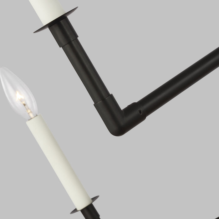 Six Light Chandelier from the BAYVIEW collection in Aged Iron finish