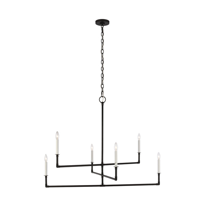 Generation Lighting - CC1356AI - Six Light Chandelier - BAYVIEW - Aged Iron